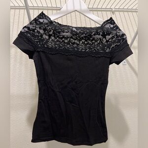 H&M Black lace top Size: XS, never worn